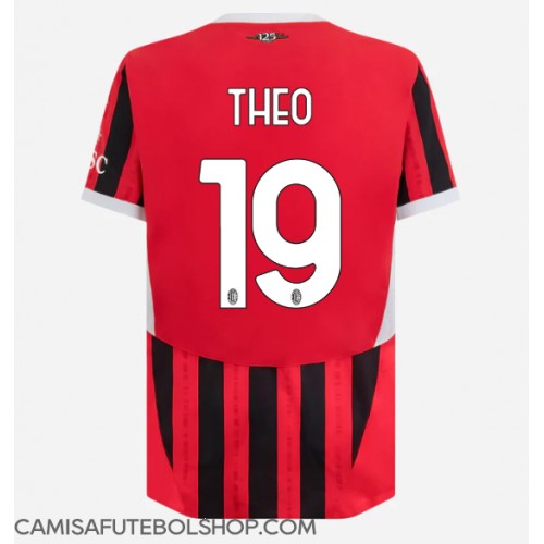 Camisa de time de futebol AC Milan Theo Hernandez #19 Replicas 1º Equipamento 2024-25 Manga Curta